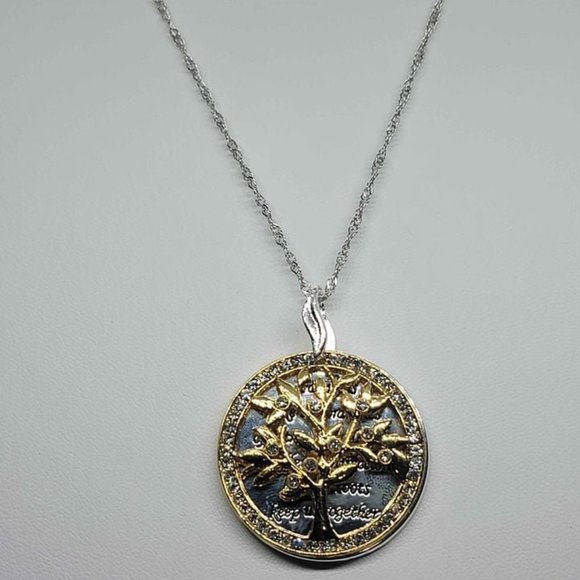 18k Gold Plated Sterling Silver Tree Of Life Necklace - Picture 2 of 3
